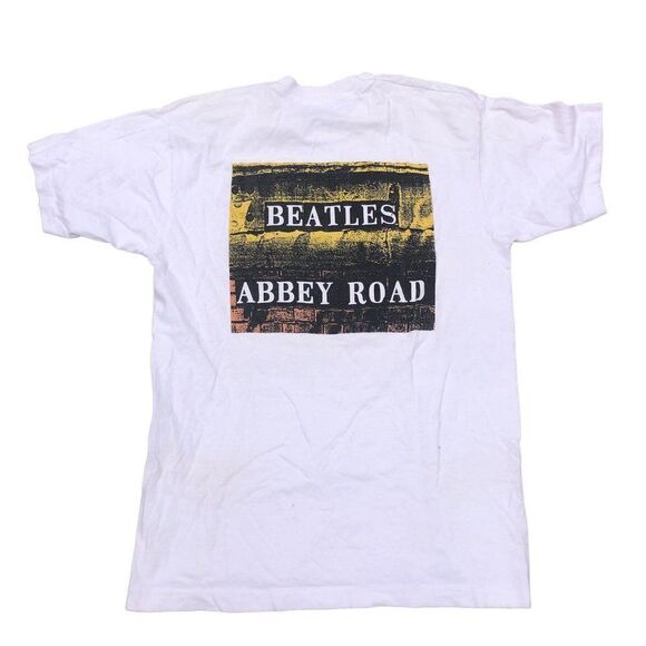 VINTAGE DATED 1990 Abby Road The Beatles T Shirt Large Double Sided - Picture 8 of 12